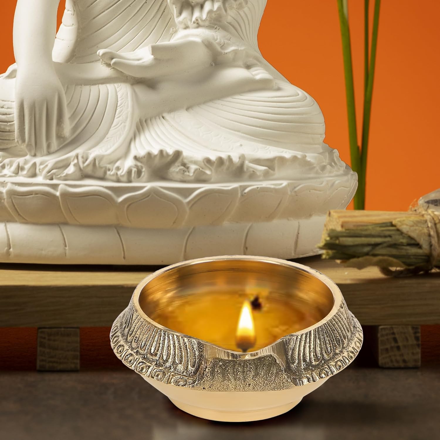 Lampe à huile traditionnelle en laiton Zap Impex – fabrication artisanale