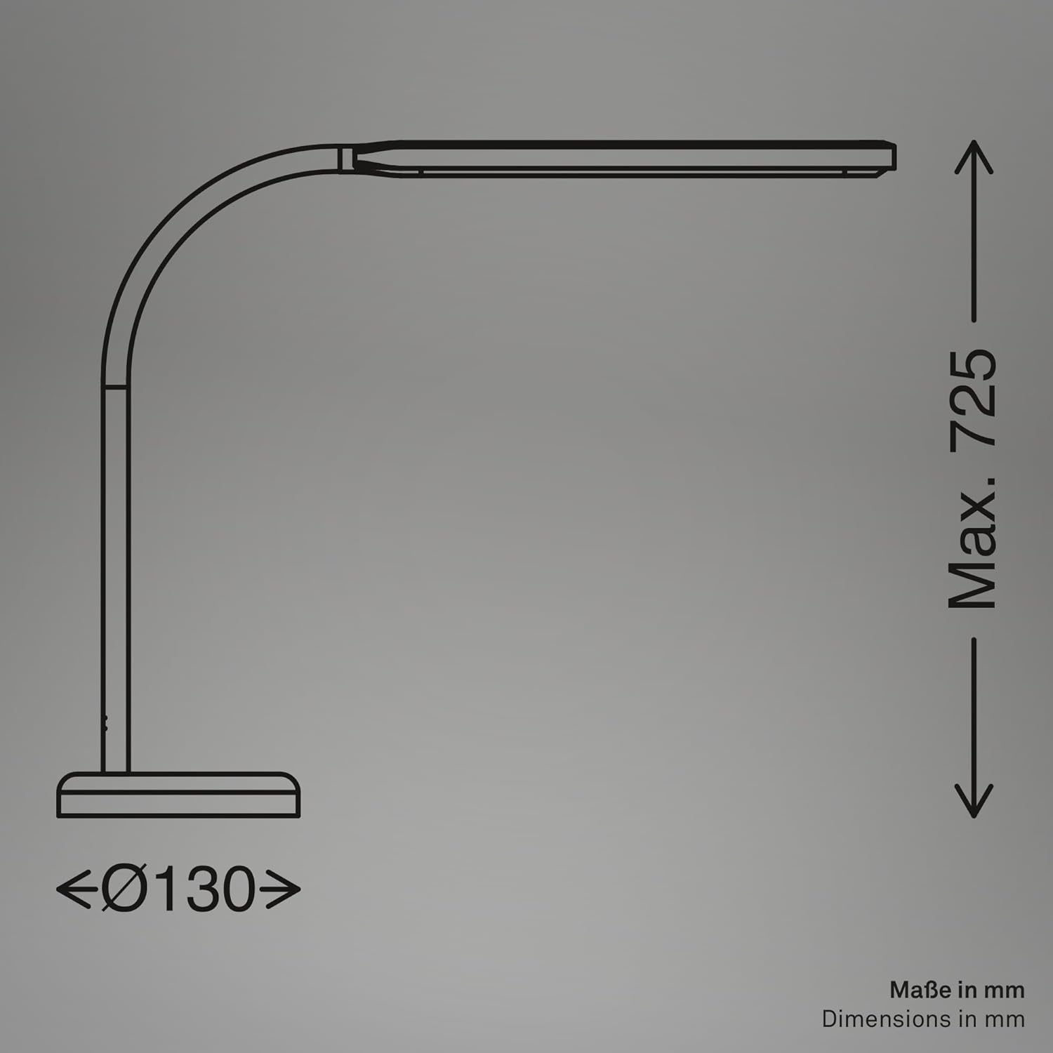 BRILONER lampe de table LED orientable – blanc chaud dimmable 13~72,5 cm blanc